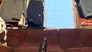 Ivory White Engages In Anal Training With Huge Dildo For Fun