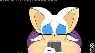 Rouge interrupts Shadow for a big cock sucking moment in extra secret scene