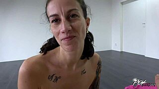 Damn! This skinny whore with ponytail craves a fat cock to stretch her tight cunt and deepthroat her mouth wide open!