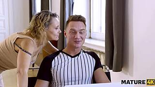 Mature4K Pornstar Invites Repairman For Amazing Nailing By Hung Stud In Hairy Cougar Blowjob