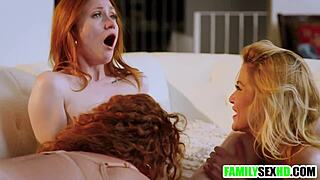 i uh think this mature redhead leads young group into wild 4some action