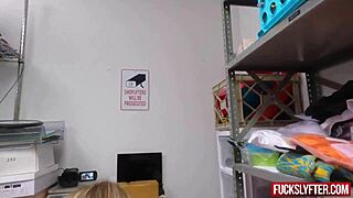 Shy Petite Blonde Teen Gets Fucked Hardcore In POV After Hiding Stolen Goods In Backpack Encounter.