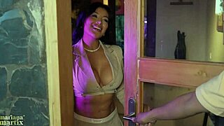 In a steamy encounter, Mariana Martix succumbs to temptation with Duncan Saint while her husband is away, leading to intense fucking and a juicy creampie finish.