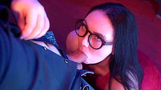 Dominant husband spanks his pretty milf, chokes her during rough anal, and finishes with ass to mouth action.