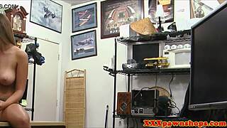 bigtitted pawnshop amateur in spex gets fucked by guy on hidden cam for facial close up
