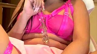 Beautiful Latina In Lingerie Masturbating Solo Until She Cums Hard