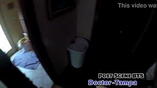 Blonde In Gloves Gives Handjob And Moans In Missionary With Spreading Natural Tits Orgasm