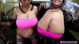 Chubby Ebony Bbw Pink Kandi Xxx In Sexy Lesbian Action!
