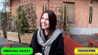 felicia vinas devours cock and cum in budapest