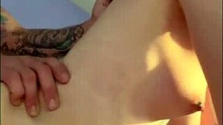 the passionate couple shared an intense moment as the strong guy filled the petite 18+ girl's tight pussy with cum during their homemade creampie session