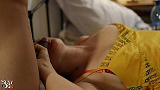 French Amateur In Yellow Satin Nightie Blue Turkish Lingerie Doggystyle Rimming Blowjob Pov