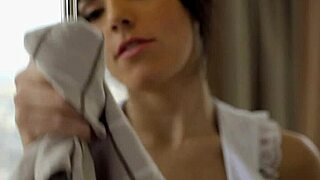 Hot French maid nympho Cecilia de Lys gets tight shaved pussy and ass gaped by hung black dude in POV