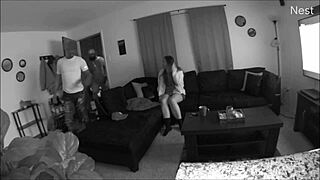 subtle tease of a surprise big black cock threesome for petite asian friend with intense missionary and licking