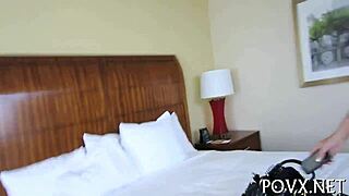 hairy pussy gets cumshots in pov hardcore action with teen