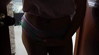 Surprising young amateur with rough big cock in standing position until cum.