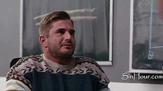 dyke teachers subtly entice desperate male colleague into tight pussy hardcore blowjob and 3some with blonde babe