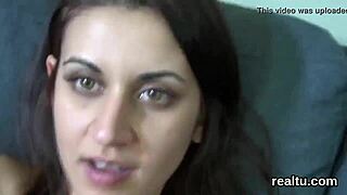 This glamorous Czech babe gets seduced in the mall, then strips and gives a huge blowjob in POV.