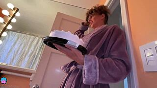 oh man, this hot milf walks in on me jerking off at the reunion and things get wild