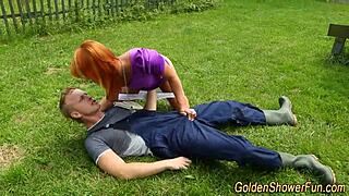 i jizzed on this babe while she pissed outdoors in high def glamour