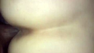 Awesome doggystyle action bends over with intense thrusting.