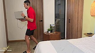 I feel so aroused as max betancur catches monique fuentes masturbating with microphones