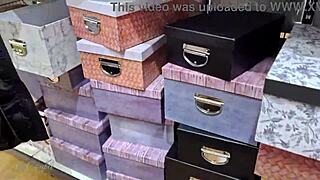 I gave a risky handjob with lots of spit to this guy in a public store