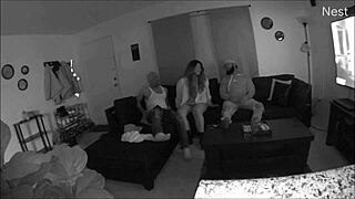 subtle tease of a surprise big black cock threesome for petite asian friend with intense missionary and licking