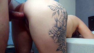 Cheating wife fucks husband's friend with tight pussy while he's away. Intense Brazilian hardcore banging follows.