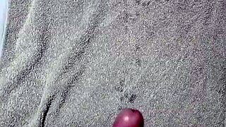 Why not cum hard while moaning solo? he asks with skinny body on display.