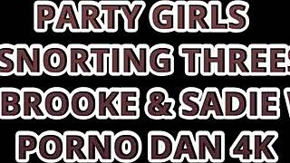 Petite Pornstars Amy In Juicy Ffm Threesome With Hairy Pussy Squirting Action