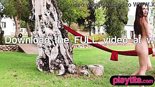 i strip outdoors as a petite russian beauty revealing my big boobs and ass