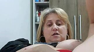 I love playing with my big tits and dildo, oh wait, huge ones!