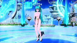 Hatsune miku unleashes goddess boobs and big ass in full nude love song project diva mod