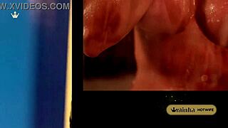 Oh man, I'm taking this hot shower and teasing the photographer so bad