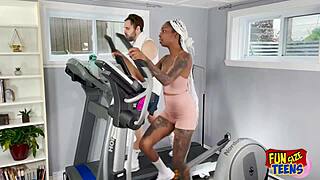 funsize 18+ ebony teen... i-i get nailed in my tight ass at the gym, y'know?