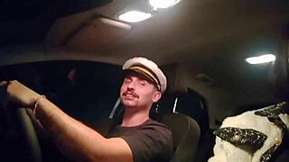 Cum Covers Crossdressing Brazilian Transsexual After Outdoor Car Anal Assfucking