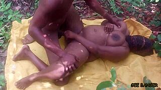 i got this ebony beauty fucked soft and sweet in doggy style with her big tits bouncing huge