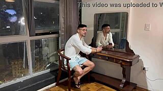 Brazilian doctor dominates skinny patient with intense barefoot anal gaping and creampie in clinic