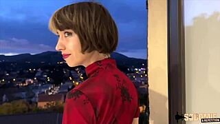 Slender French slut enjoys two cocks in her ass for double penetration in mmf threesome