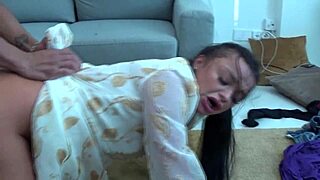 big black cock takes on arab milf in doggystyle pounding while husband watches the action