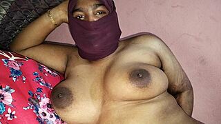 Cute Indian wife performs oil massage