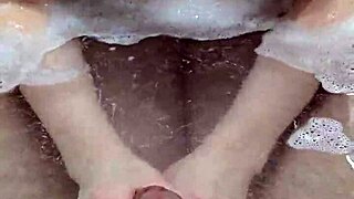i love how my girlfriend's small tits and sexy body led to that hot underwater cumshot from our amateur pool handjob