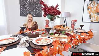 in this wild scene, the stepmom and stepson just couldn't resist their urges anymore. they ended up fucking passionately during dinner with mature milf riding and anal action.