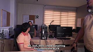 Hey boss, how about I earn that extra bonus by sucking and riding your huge cock until cum drips?