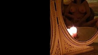 subtle self-pleasure reflected in antique vintage mirrors with a retro touch