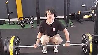 amateur fitness babe moans during sexy athletic homemade session facing the camera directly