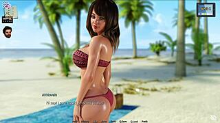 Stockinged tattooed trans performs cocksucking and handjob in intimate pov scene