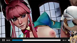 Raw Cum faced Benedikta sucks cock while Juno gets cute hairless pussy fucked