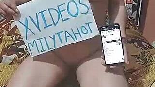 Flashing Exhibitionist Teases with Handcuffs and Big Ass Display