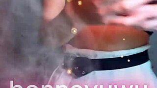 What happens when cute petite Argentinian in white skirt and pigtails dances seductively